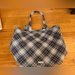 Vera Bradley Navy and Red Checkered Tote